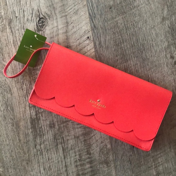 ✨NWT✨ KATE SPADE Lily Avenue Kiki Clutch Flamingo - Picture 2 of 7